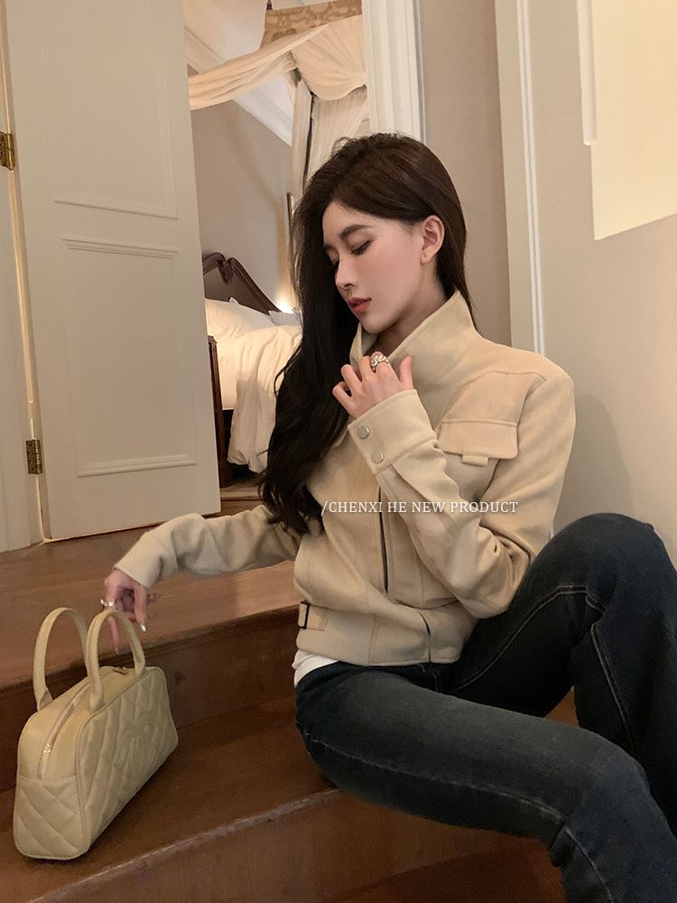 Locomotive jacket autumn and winter tops for women