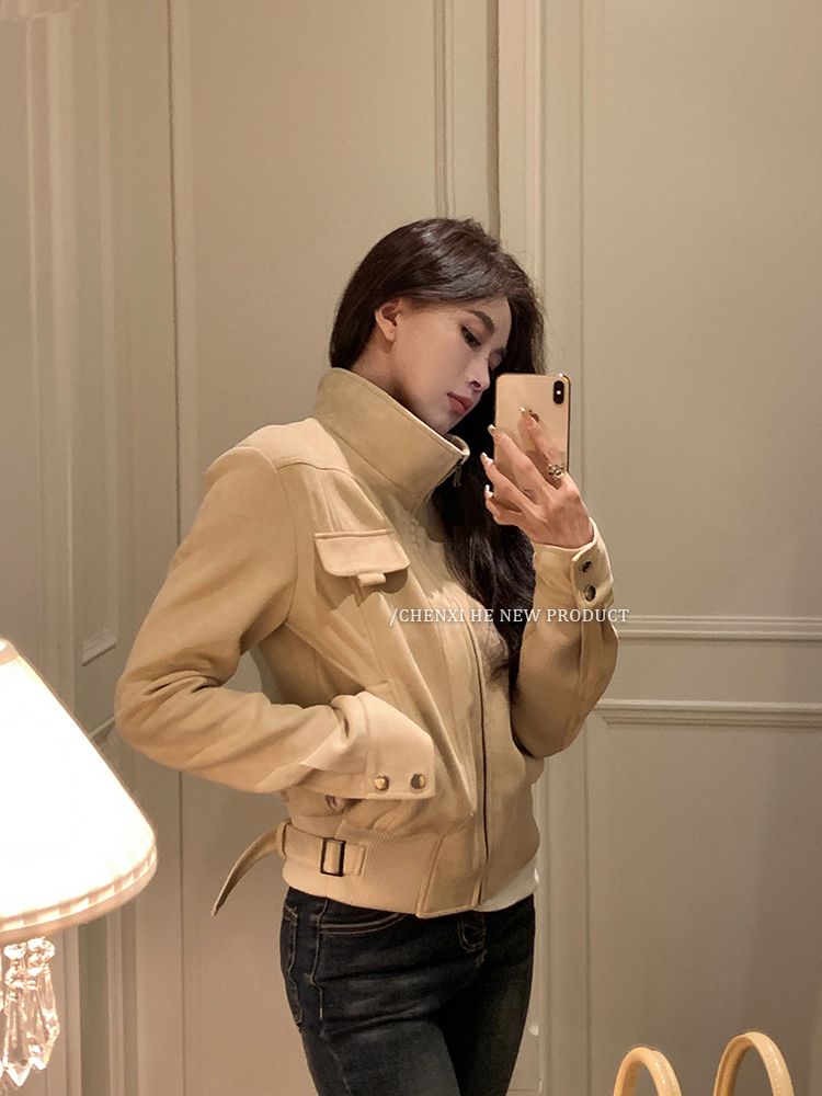 Locomotive jacket autumn and winter tops for women