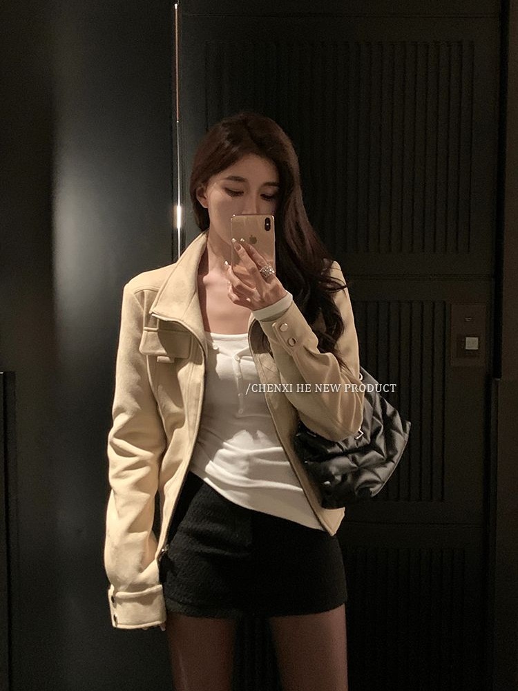 Locomotive jacket autumn and winter tops for women