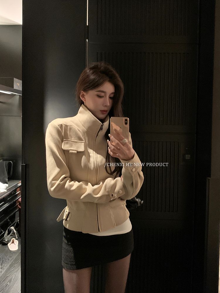 Locomotive jacket autumn and winter tops for women