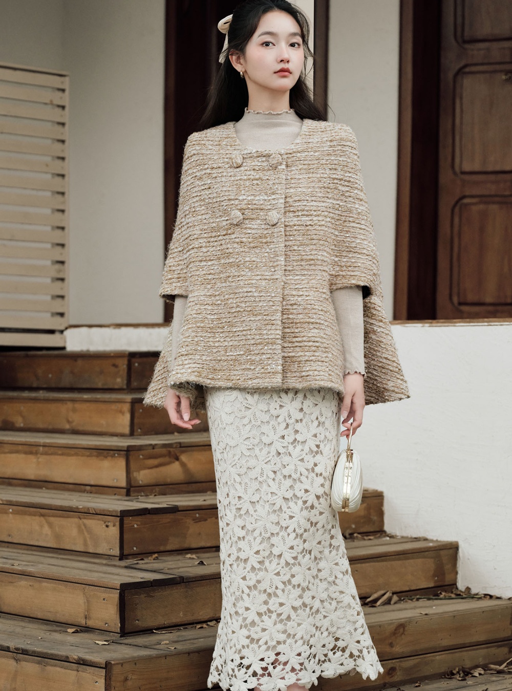 Short winter coat France style shawl for women