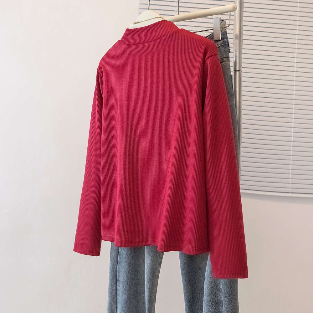 All-match autumn bottoming shirt pure tops for women