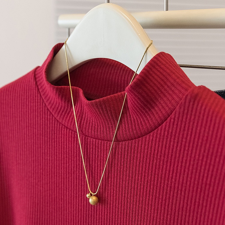 All-match autumn bottoming shirt pure tops for women