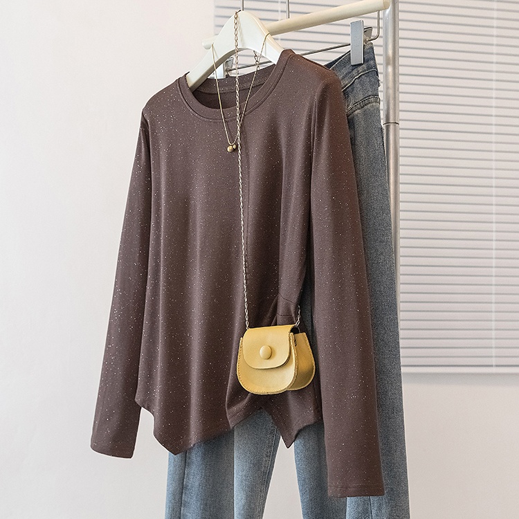 Long sleeve T-shirt fold bottoming shirt for women