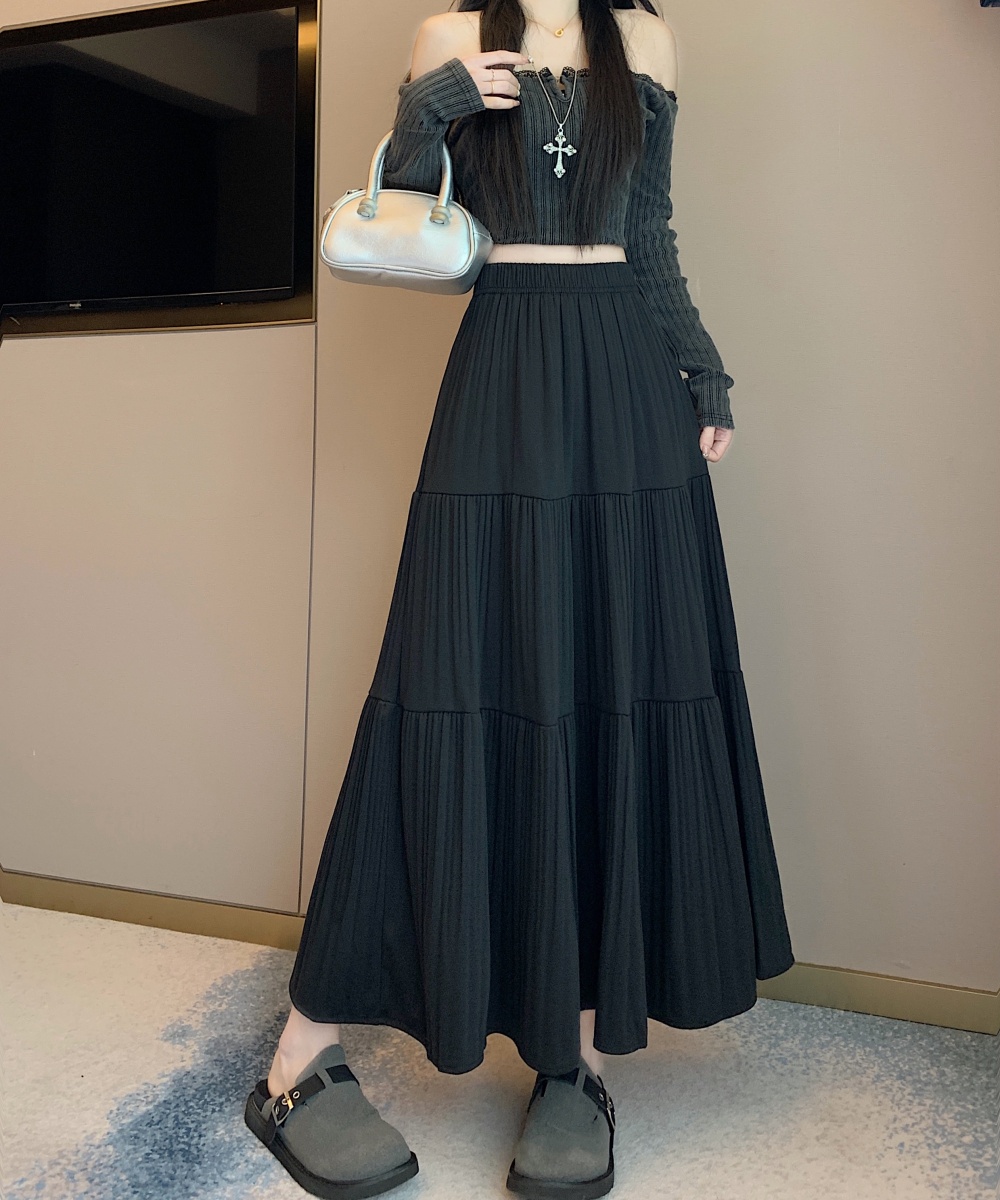 Large yard autumn and winter all-match A-line skirt