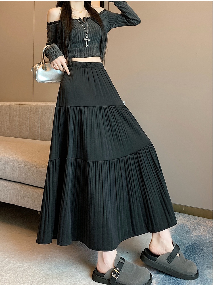 Large yard autumn and winter all-match A-line skirt