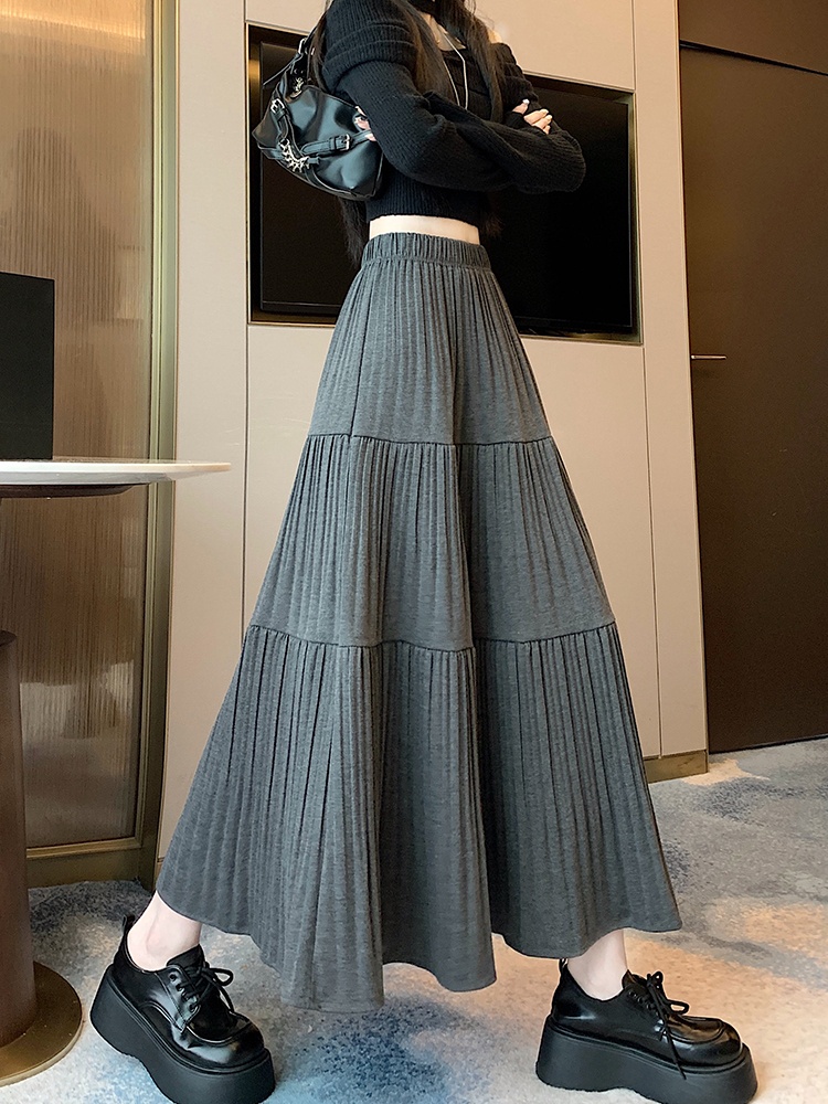 Large yard autumn and winter all-match A-line skirt