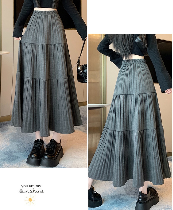 Large yard autumn and winter all-match A-line skirt