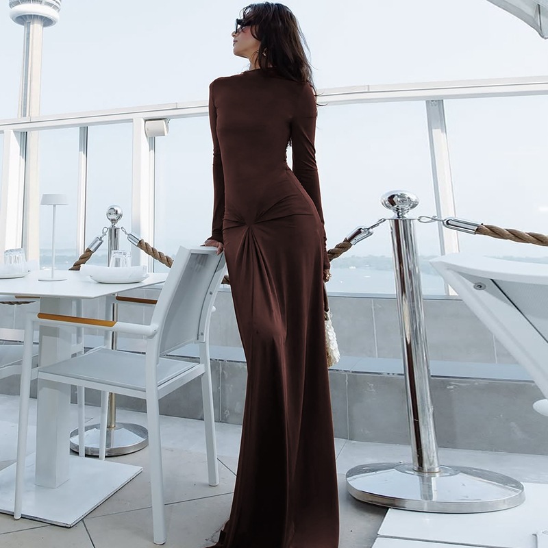 Pure France style autumn and winter temperament dress