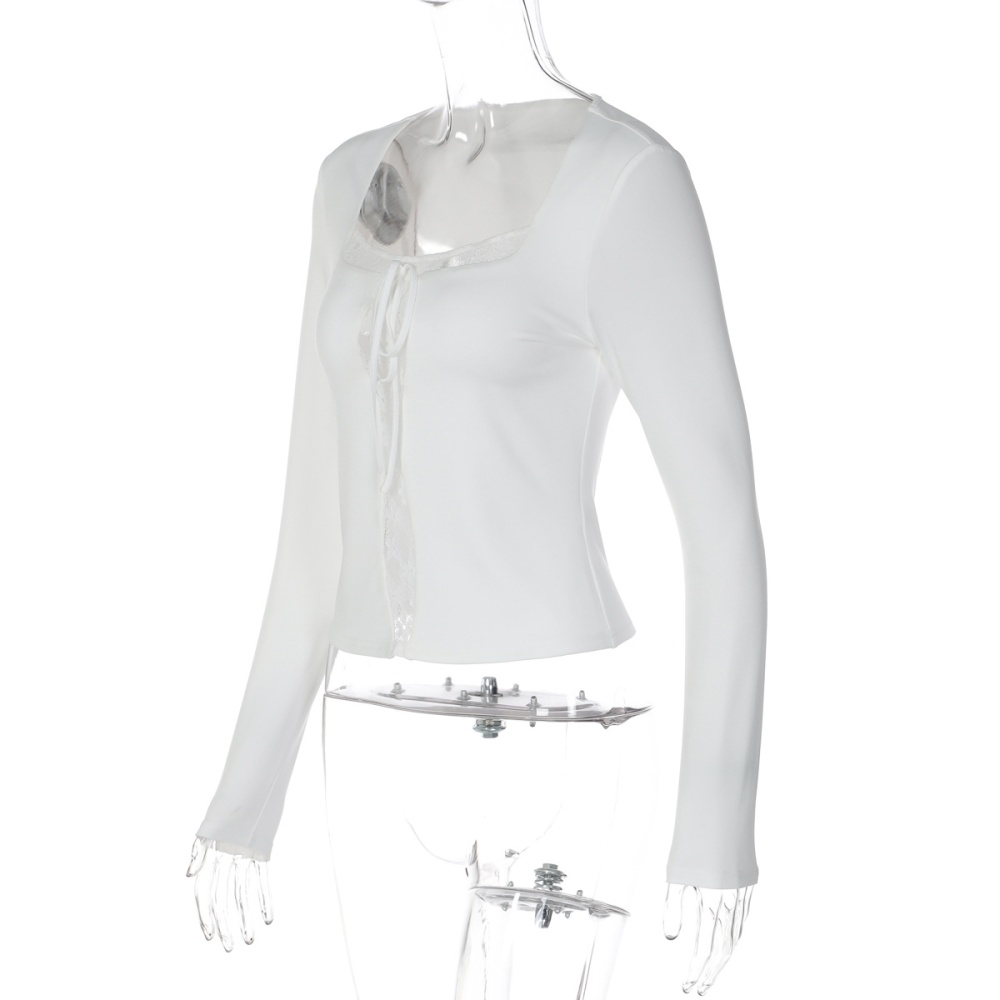 Splice all-match bottoming shirt enticement T-shirt