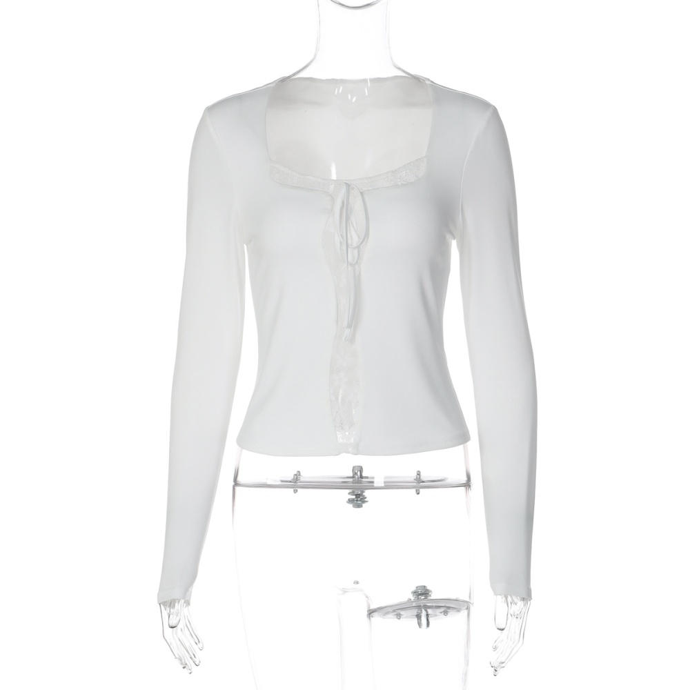 Splice all-match bottoming shirt enticement T-shirt