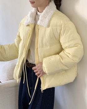 Fur collar show young coat winter cotton coat for women