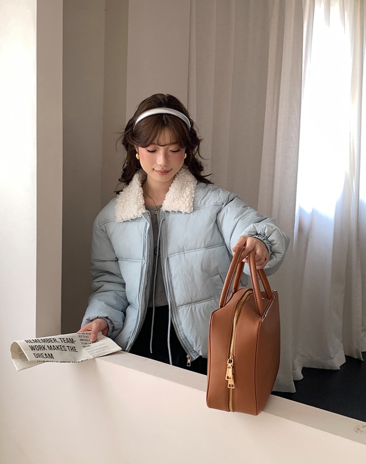 Fur collar show young coat winter cotton coat for women