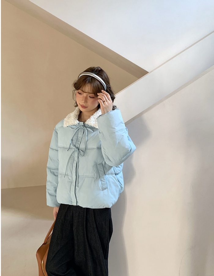 Fur collar show young coat winter cotton coat for women