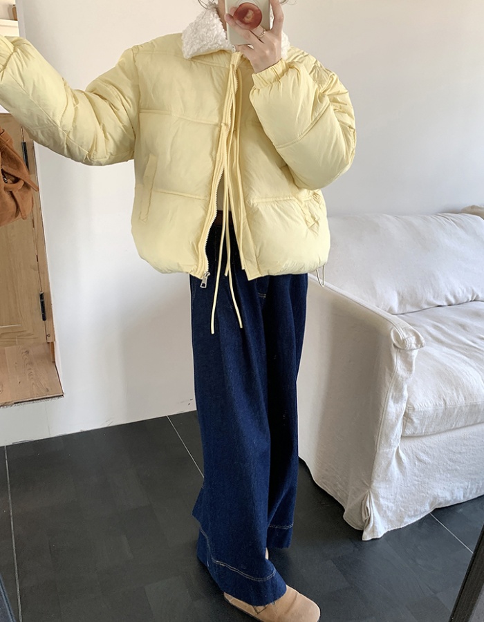 Fur collar show young coat winter cotton coat for women