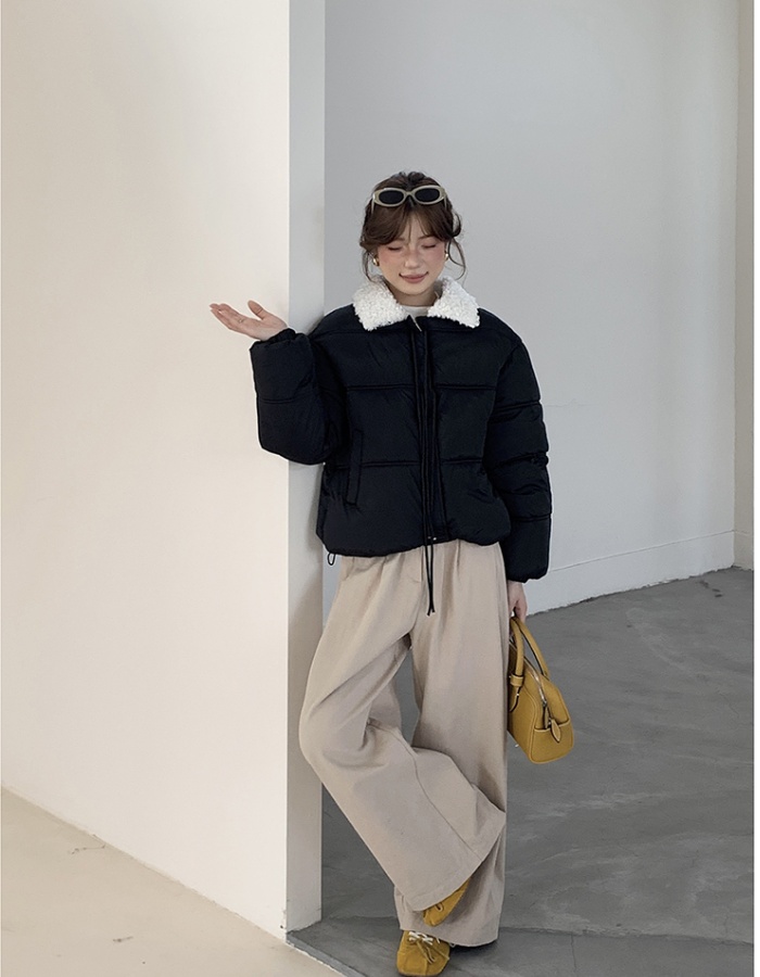 Fur collar show young coat winter cotton coat for women