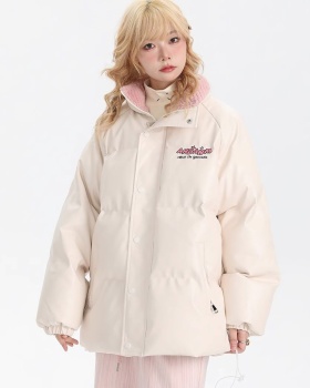 Splice cotton coat mixed colors bread clothing for women