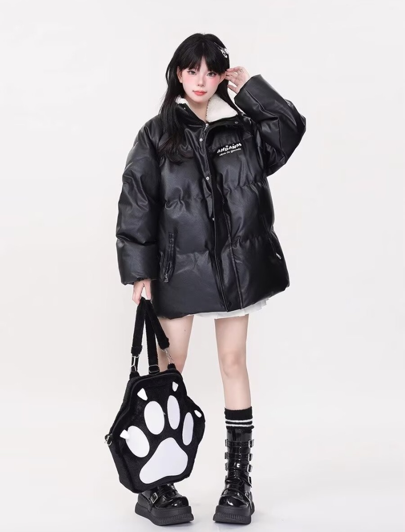 Splice cotton coat mixed colors bread clothing for women