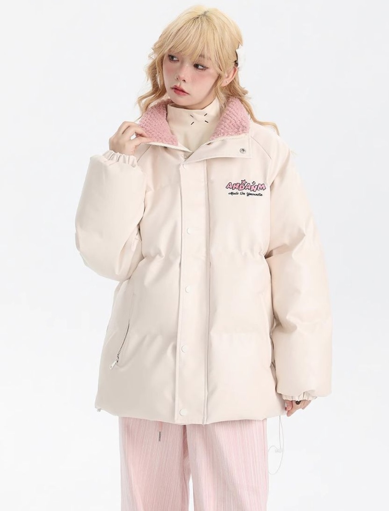 Splice cotton coat mixed colors bread clothing for women