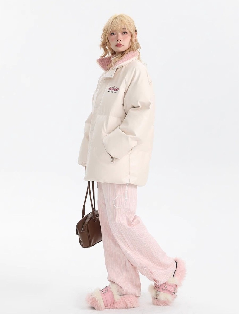 Splice cotton coat mixed colors bread clothing for women