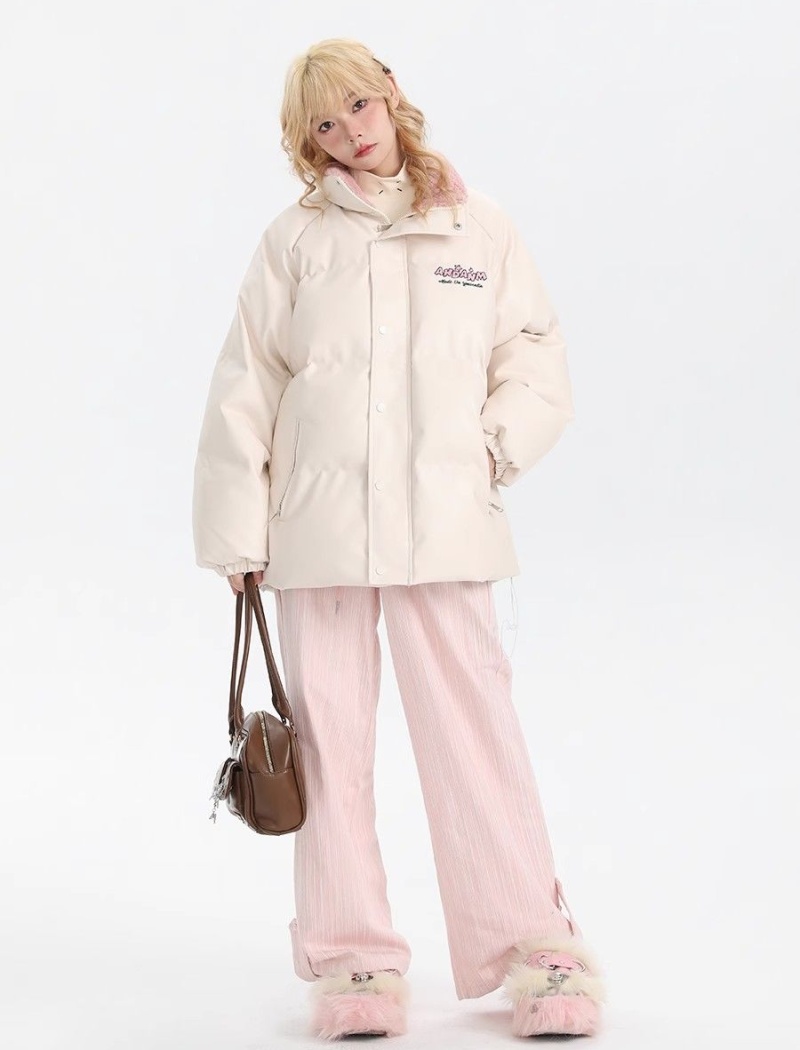 Splice cotton coat mixed colors bread clothing for women