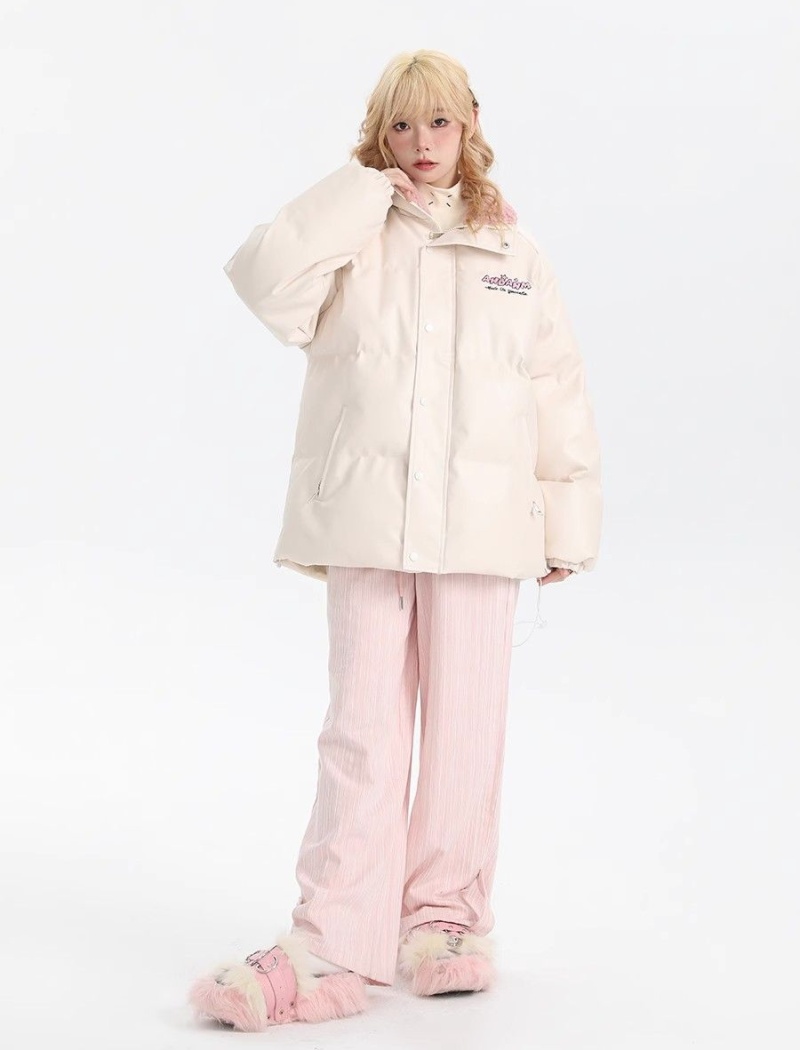 Splice cotton coat mixed colors bread clothing for women