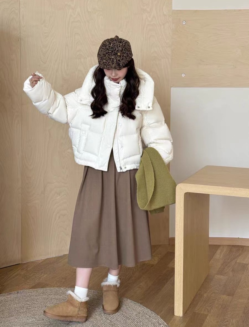 Down cozy thermal coat winter all-match tops for women