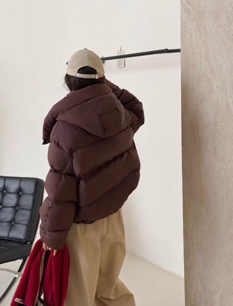 Down cozy thermal coat winter all-match tops for women