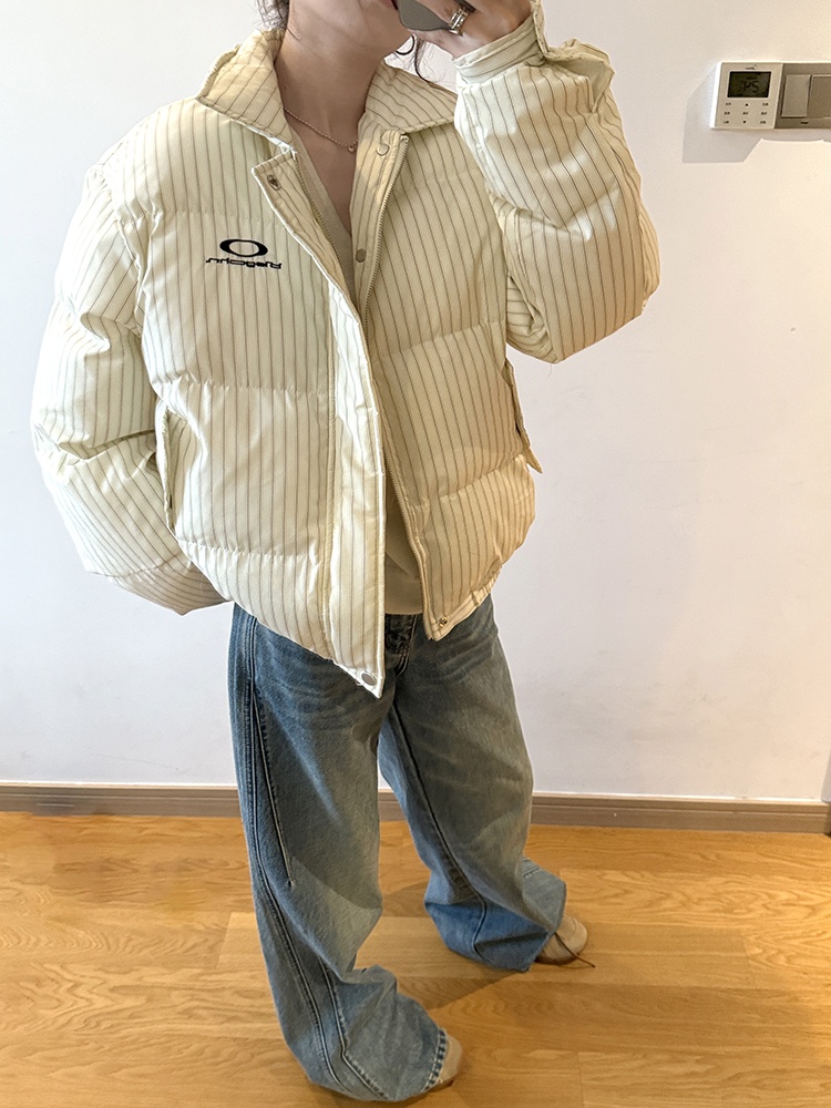 Short slim cotton coat retro all-match coat for women