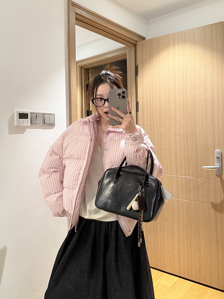 Short slim cotton coat retro all-match coat for women