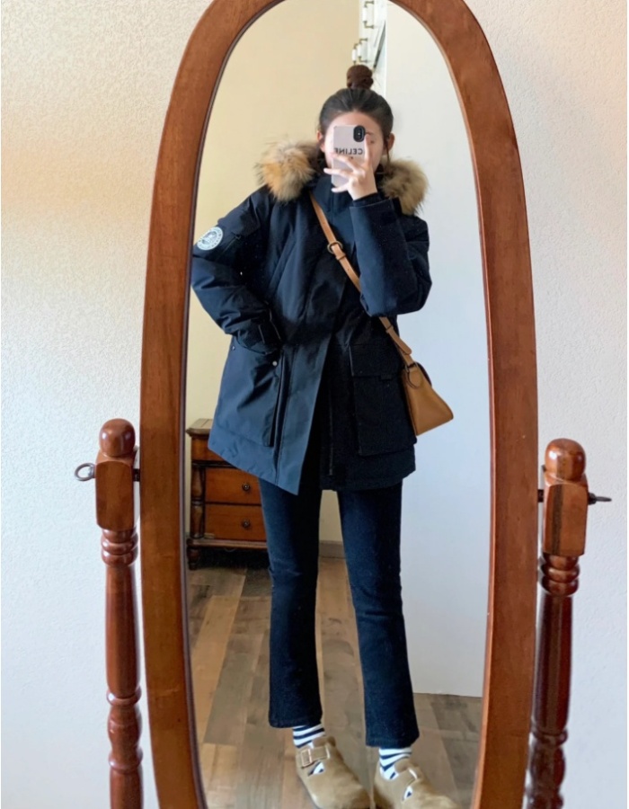 Winter down coat loose work clothing for women