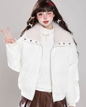 Chanelstyle faux fur cotton coat lapel coat for women