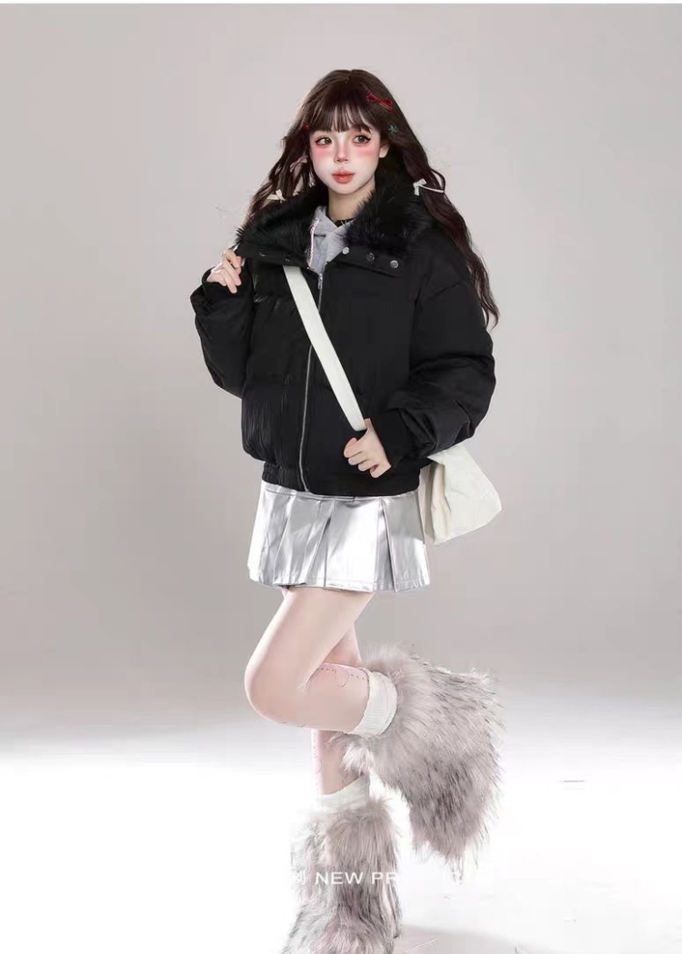 Chanelstyle faux fur cotton coat lapel coat for women