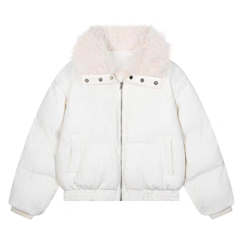 Chanelstyle faux fur cotton coat lapel coat for women