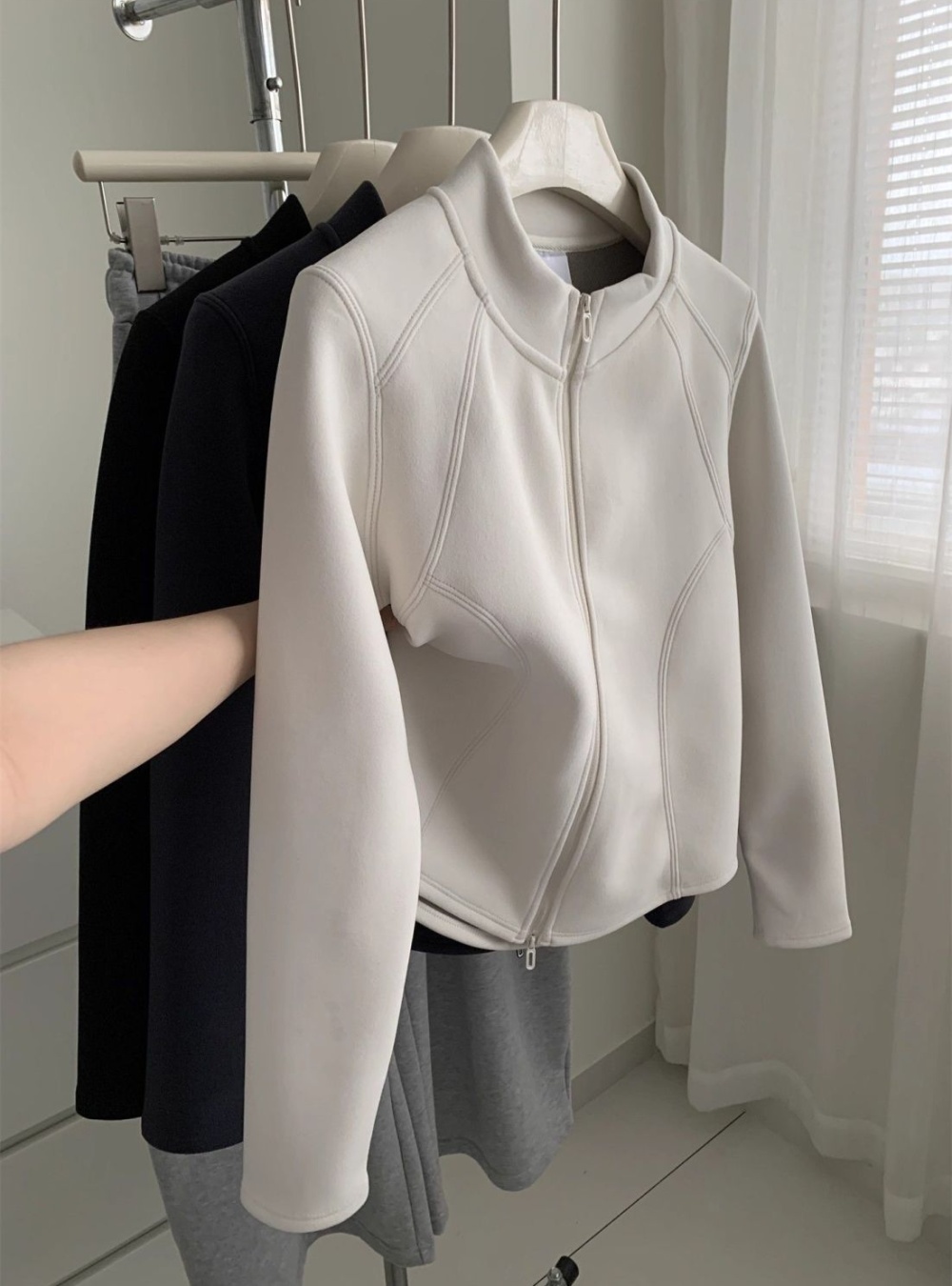 Thermal slim hoodie autumn and winter coat for women