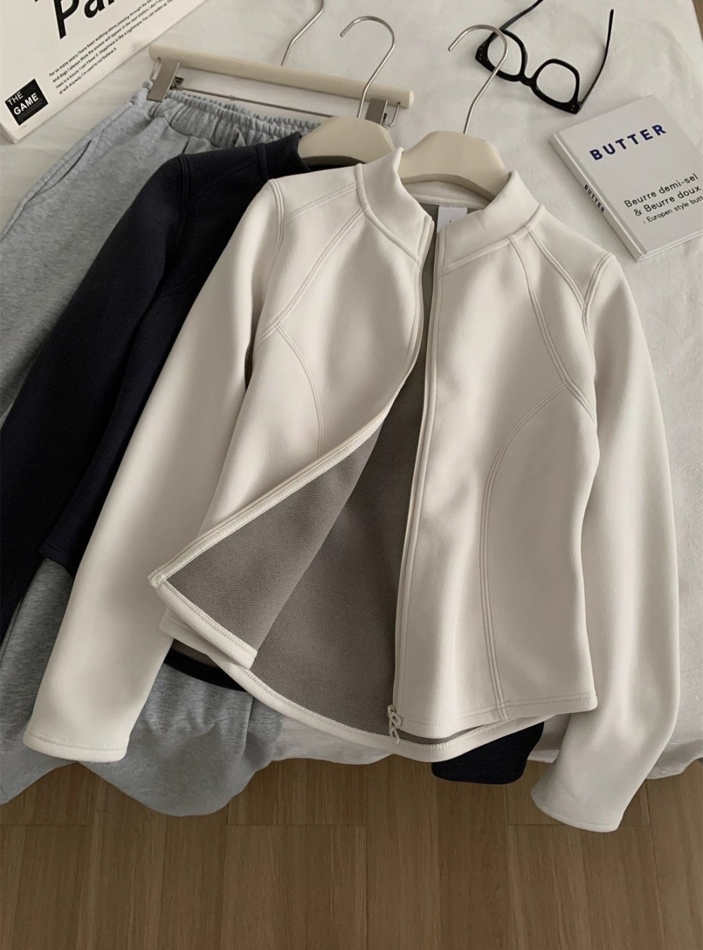 Thermal slim hoodie autumn and winter coat for women