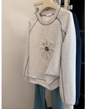 Pullover American style hoodie retro tops for women