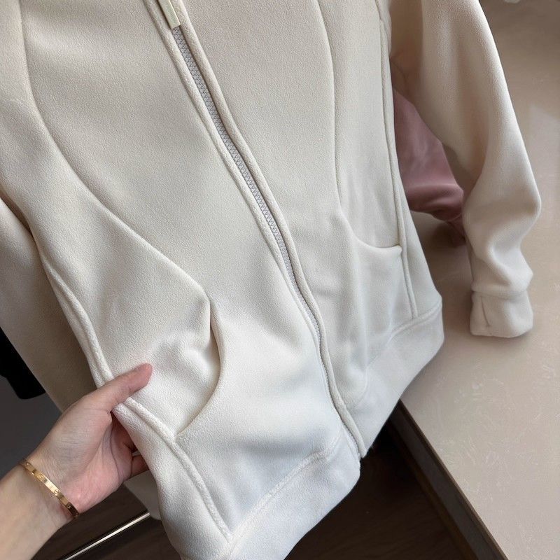 Hooded autumn and winter coat plush hoodie for women