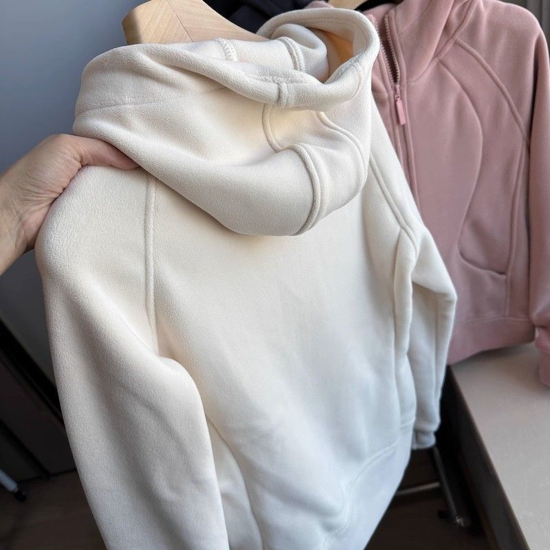 Hooded autumn and winter coat plush hoodie for women