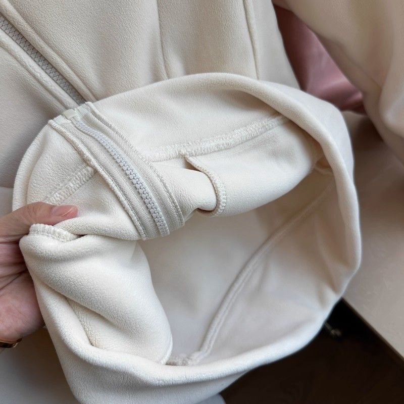 Hooded autumn and winter coat plush hoodie for women