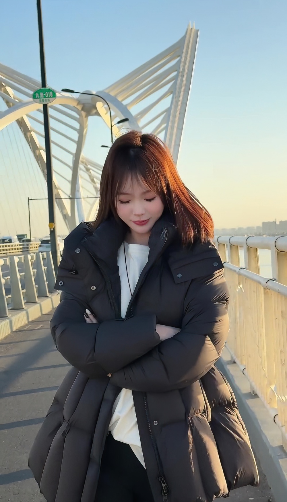 Short down cotton coat hooded Korean style coat