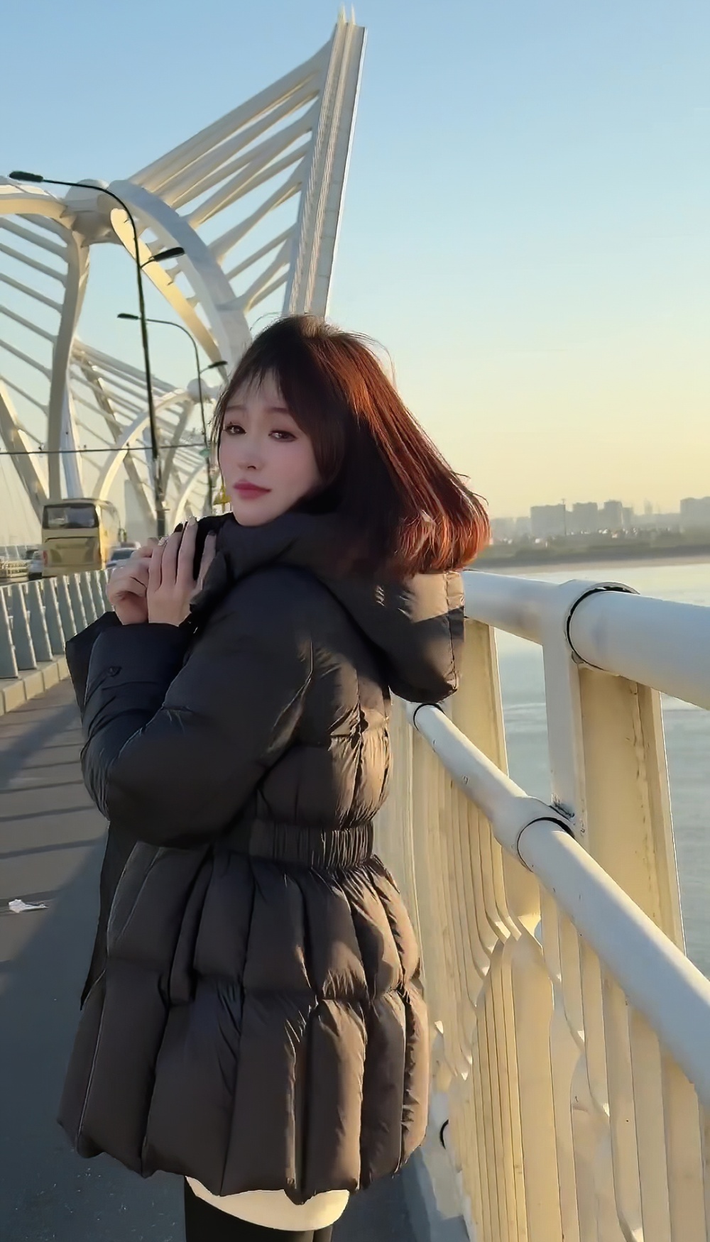 Short down cotton coat hooded Korean style coat