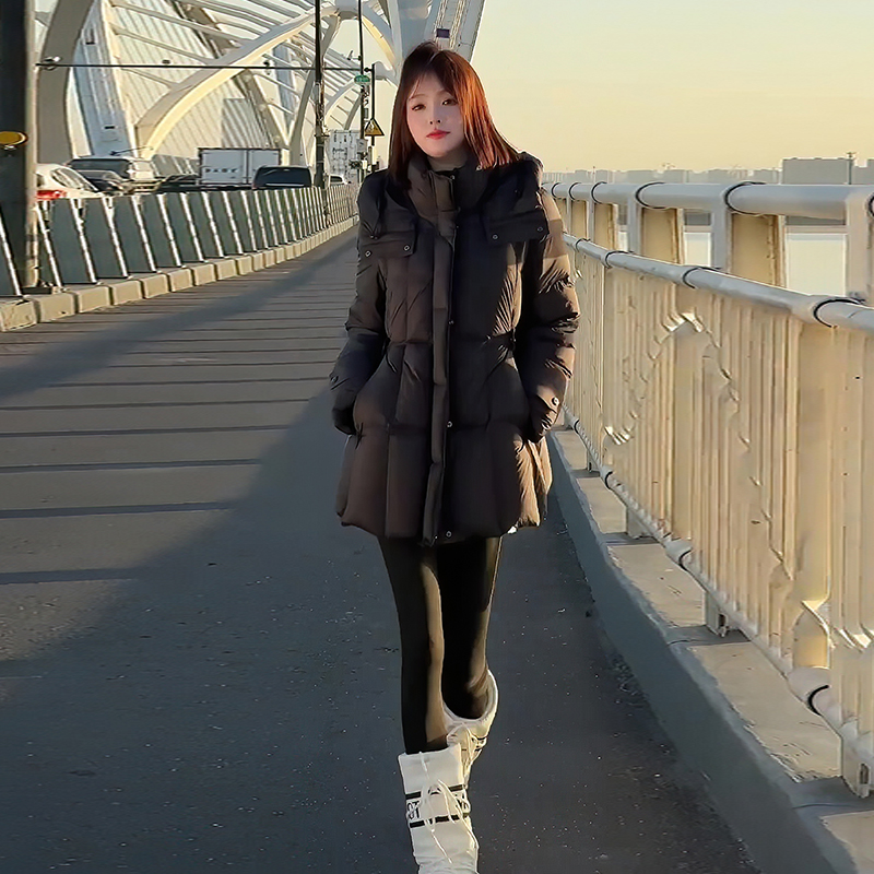 Short down cotton coat hooded Korean style coat