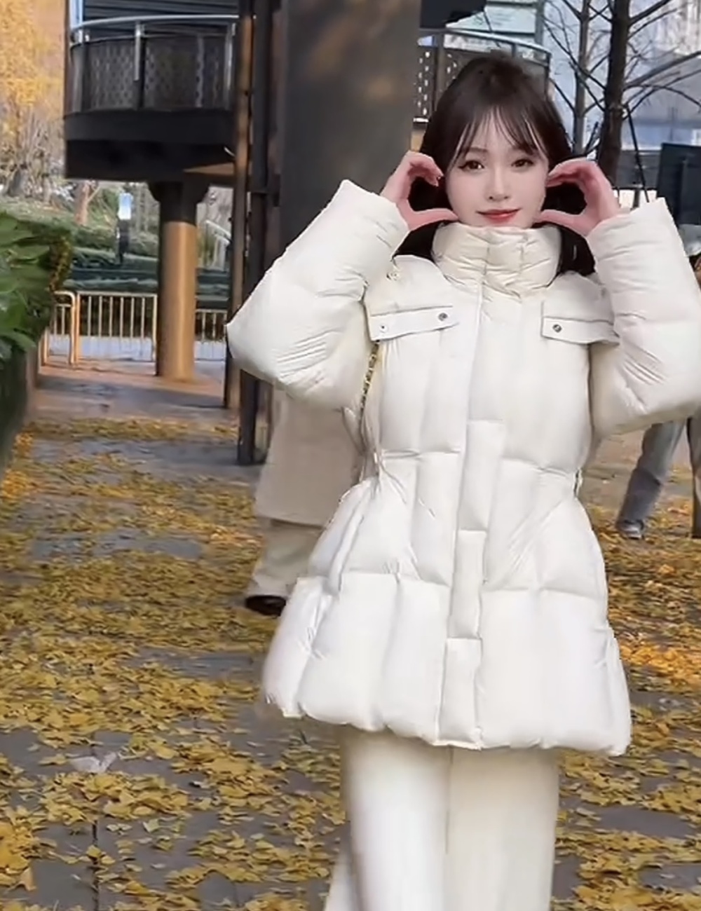 Short down cotton coat hooded Korean style coat