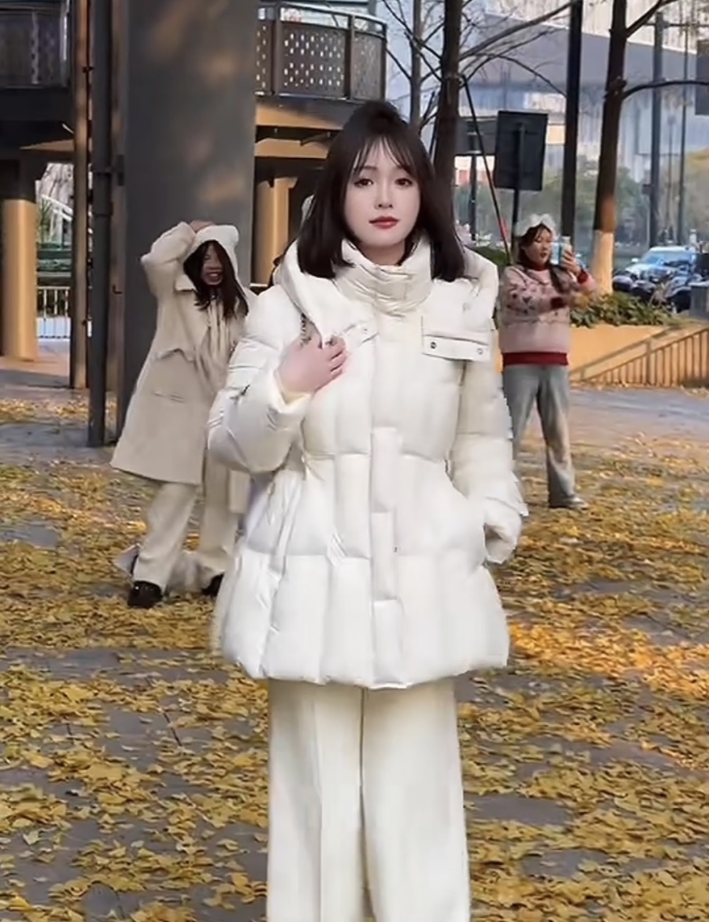 Short down cotton coat hooded Korean style coat