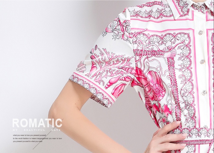 European style slim dress with belt short sleeve cardigan