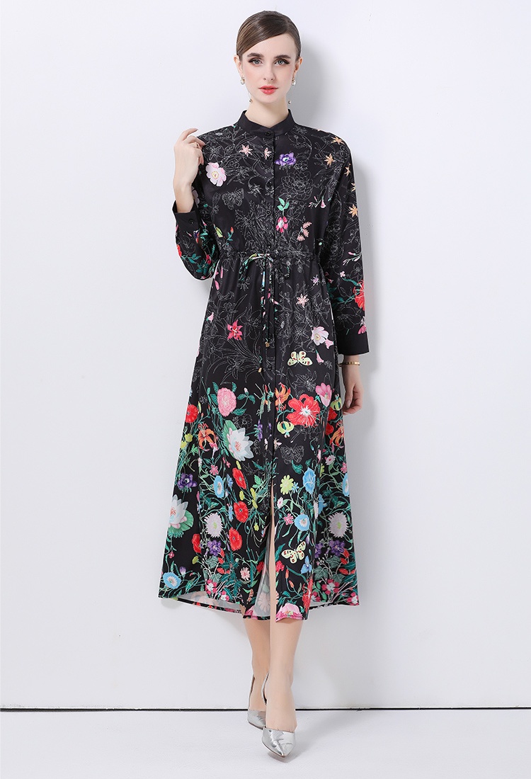 Printing fashion shirt with scarves cardigan