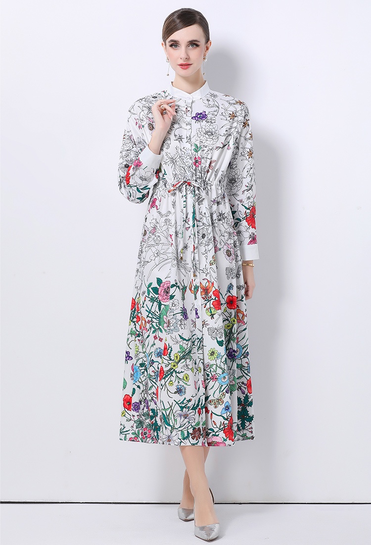 Printing fashion shirt with scarves cardigan