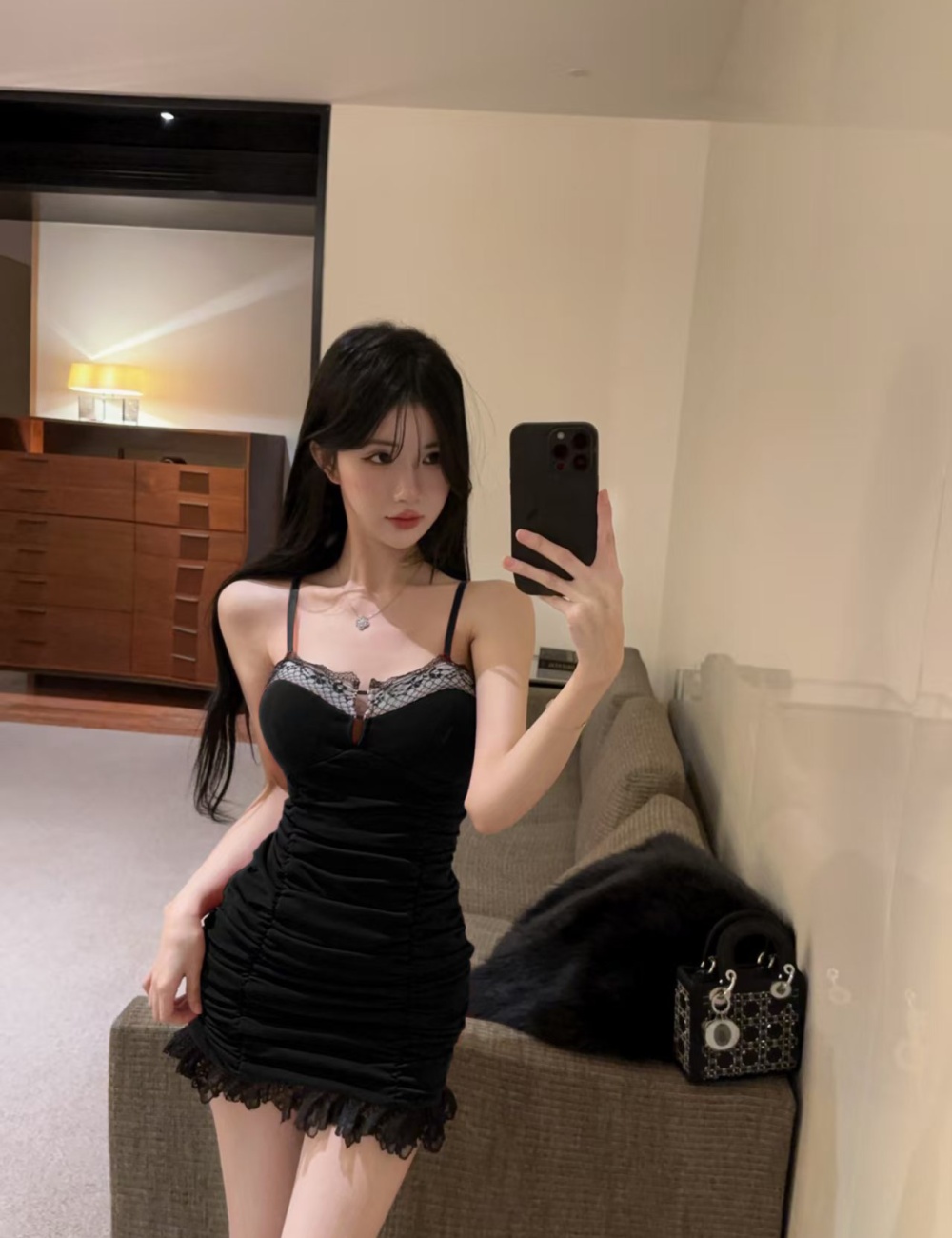 Slim package hip T-back sling sexy dress for women