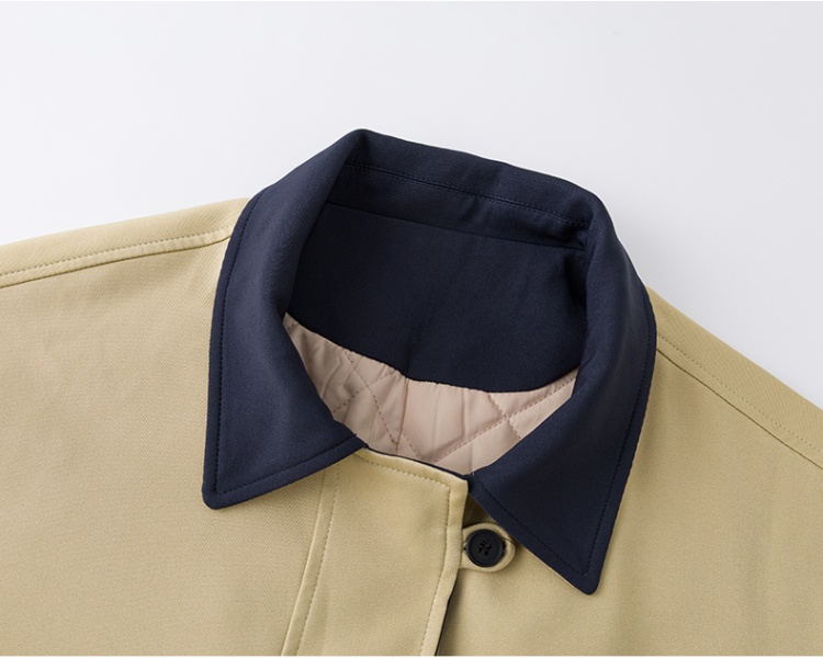 Plus cotton splice windbreaker long cotton coat